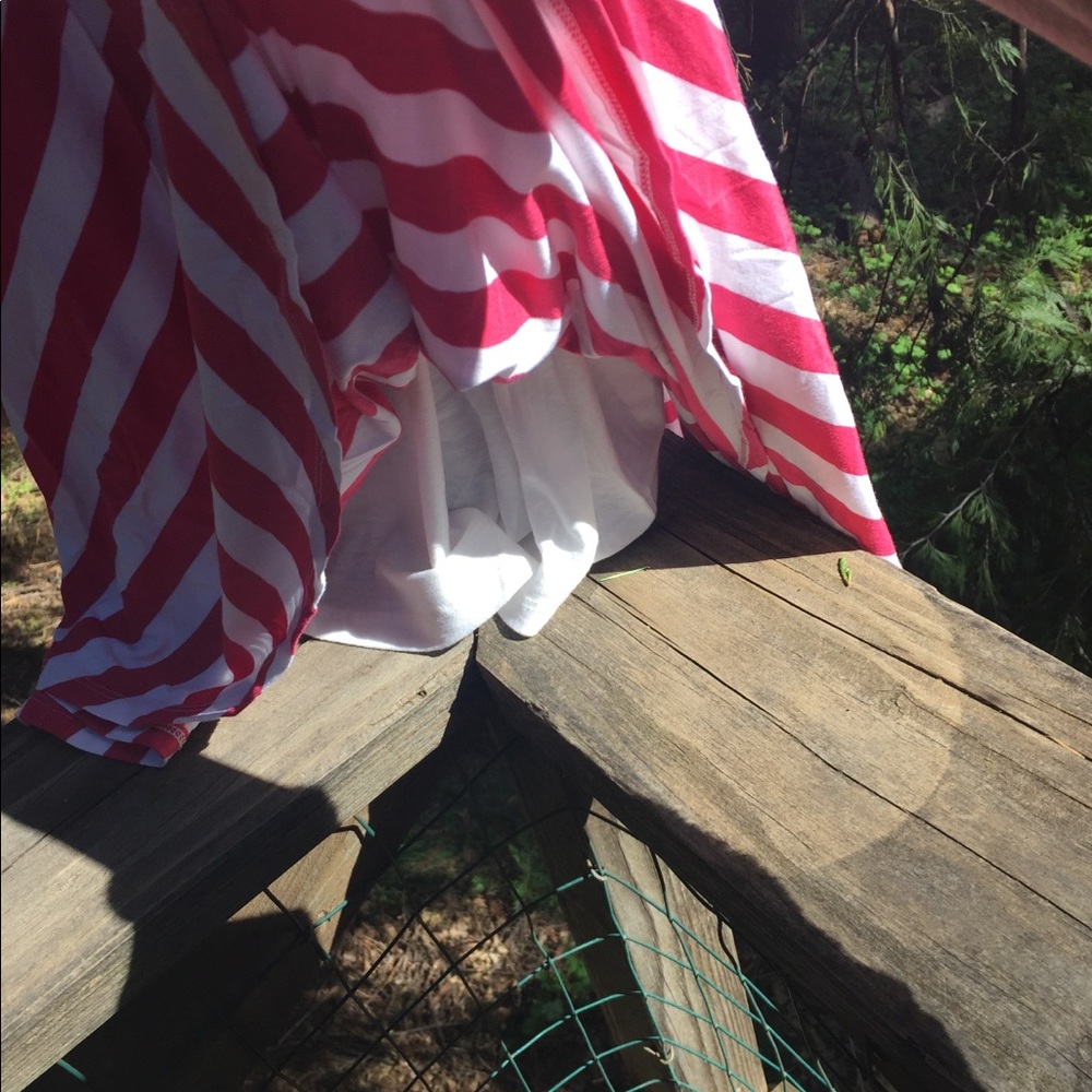Bebe dusty rose and white striped halter sun dress - Picture 8 of 12